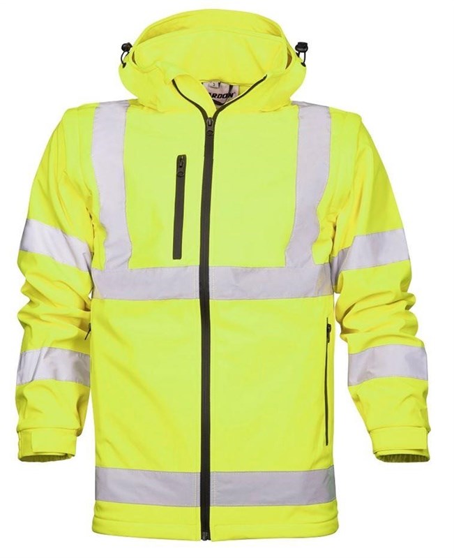 SOFTSHELL JAKNA REF501 HI-VIZ, rumen, XL