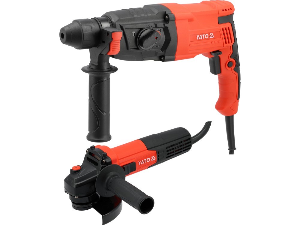 YATO udarno kladivo SDS+ 900W 3,2J / kotni brusilnik 125mm 750W YT-821200