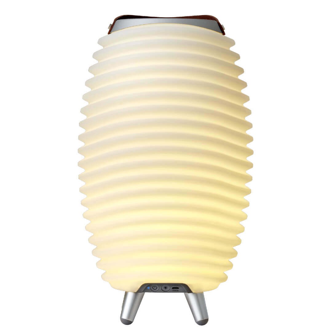KOODUU SYNERGY 35 LED lampa z zvočnikom in hladilnikom za pijače - 41 x 24 cm, Bela