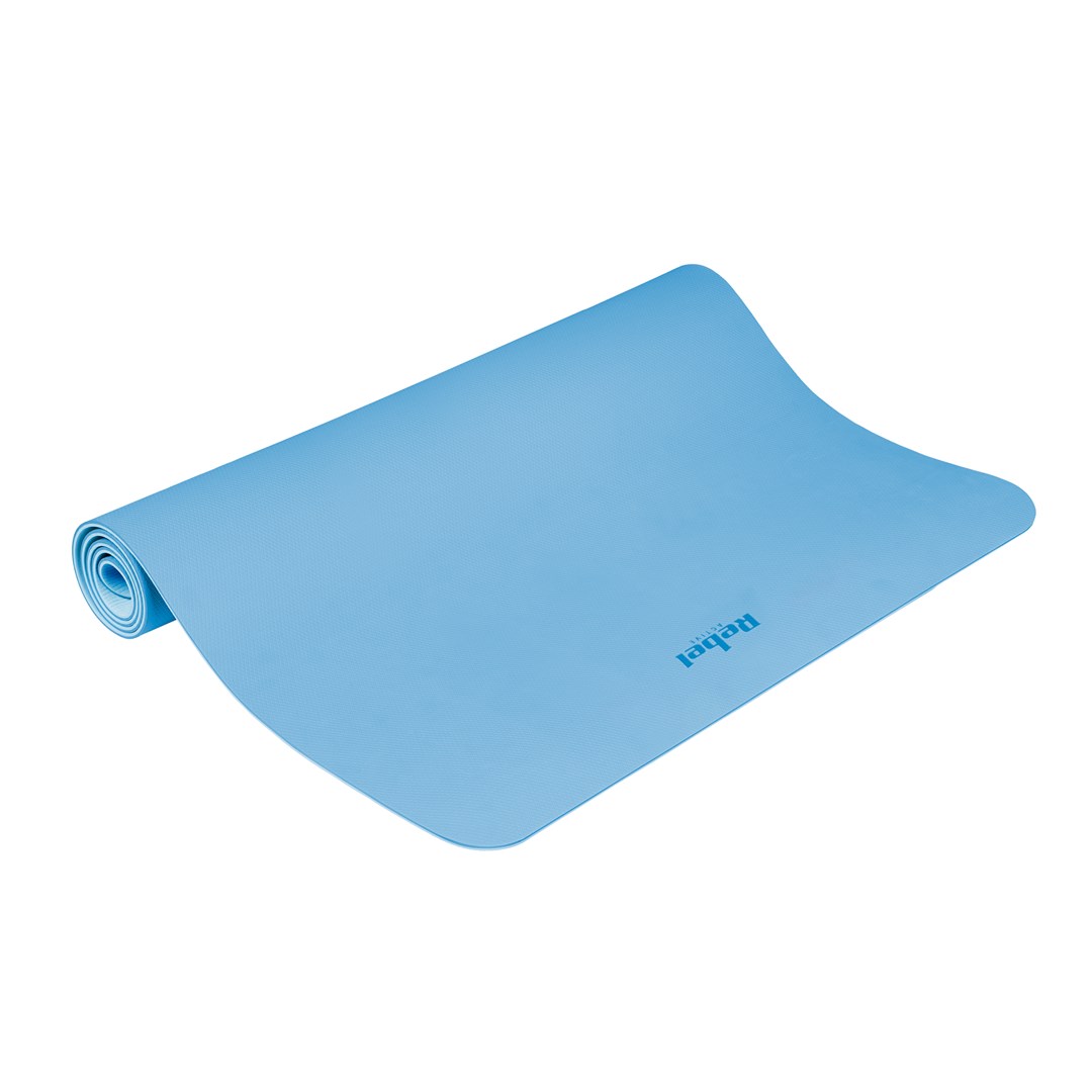Podloga za vadbo REBEL ACTIVE, 200x115cm, 1cm, TPE, modra