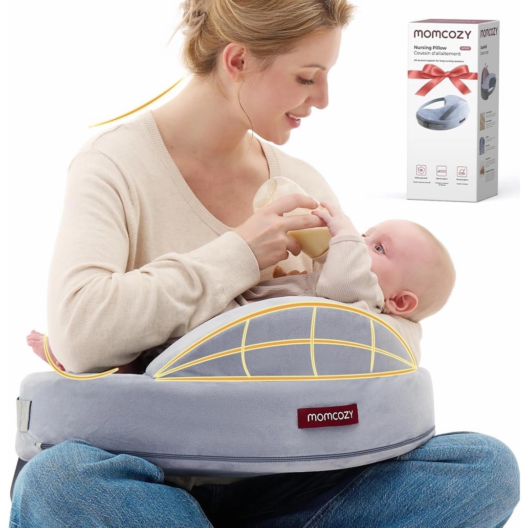 Momcozy blazina za dojenje, siva
