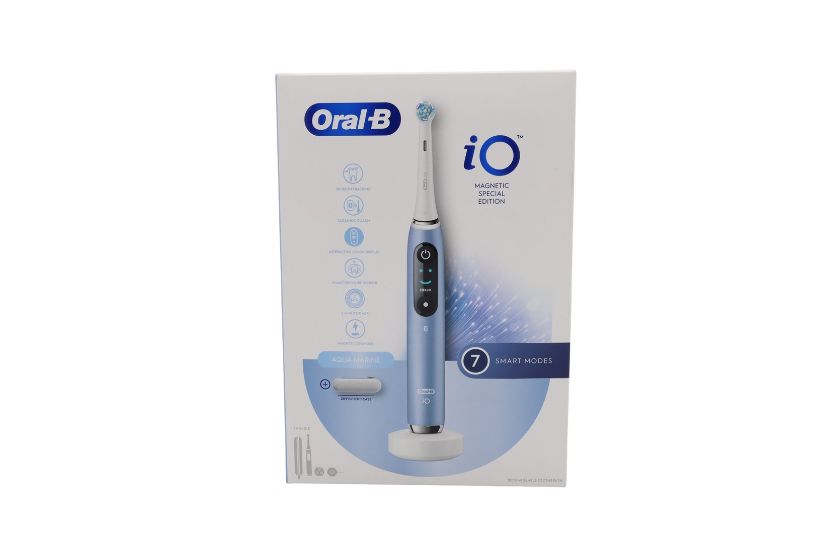 Električna zobna ščetka Braun Oral-B iO 9, Aqua Marin