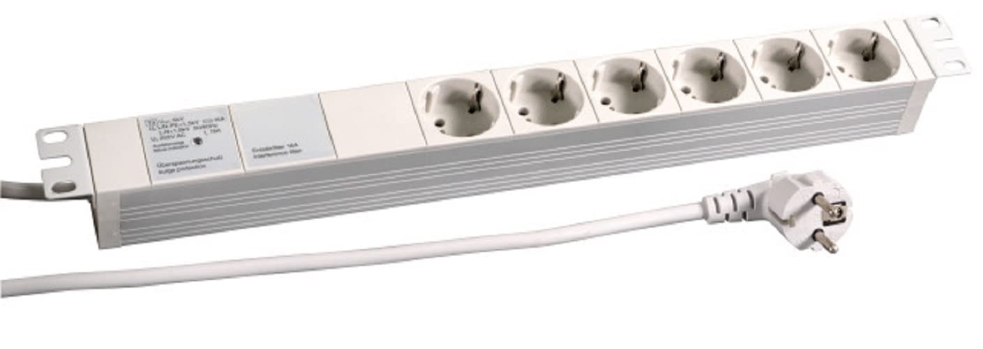 EFB 19" 1HE Power Strip, 6x CEE 7/3 vtičnice, za montažo v omaro