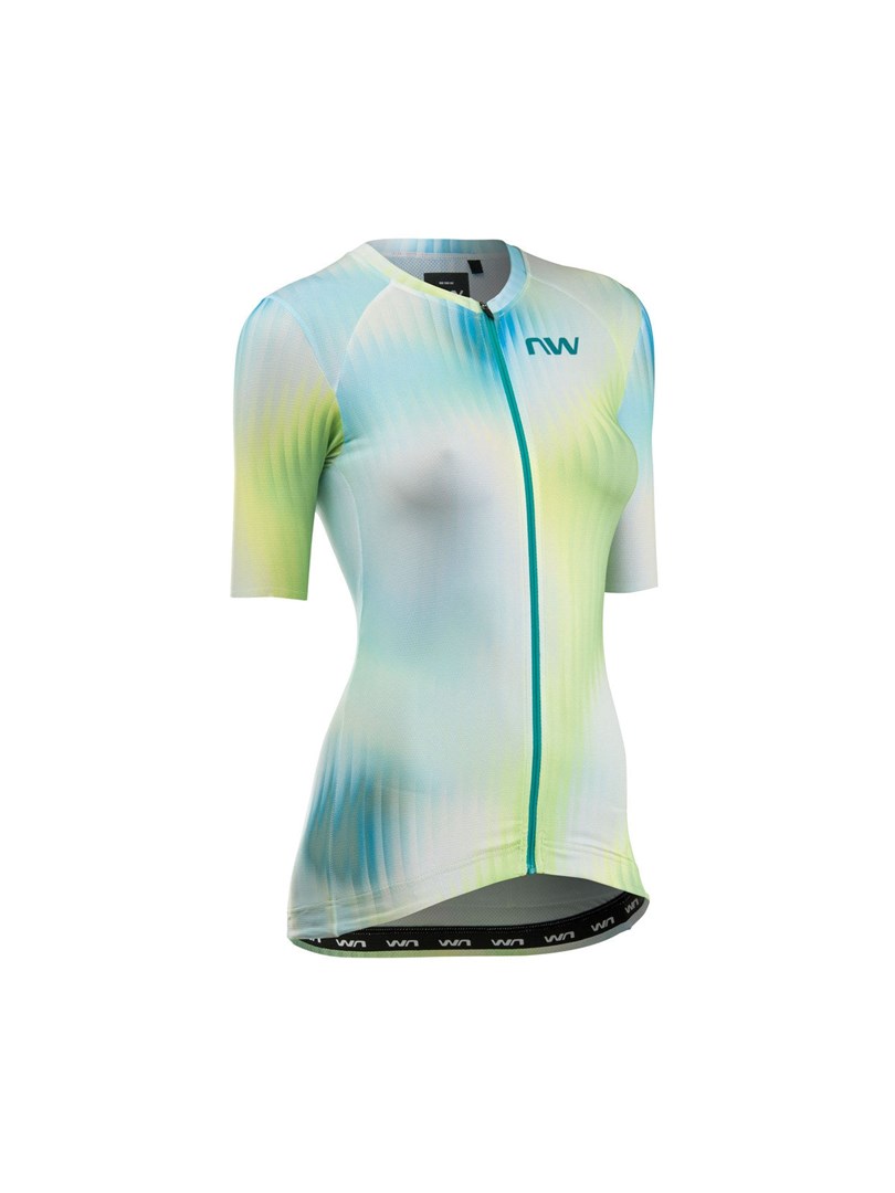 Kolesarska majica NORTHWAVE Blade Woman Jersey, kratki rokav, zelena, S