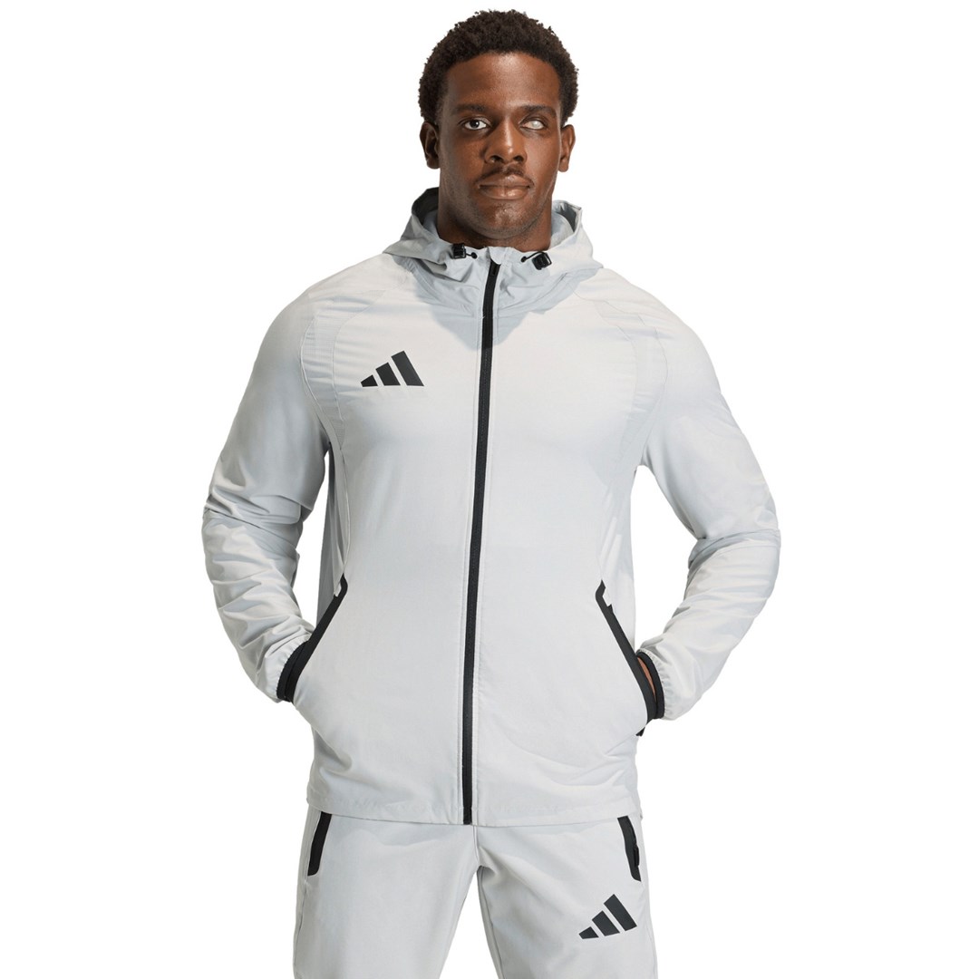 Moška jakna adidas Tiro 26 Travel Windbreaker, svetlo siva