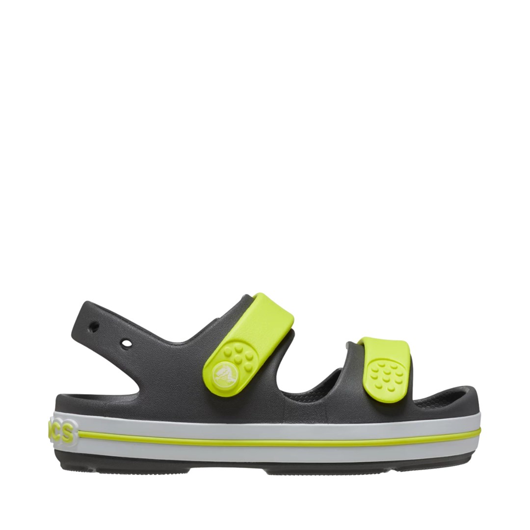 Otroški sandali Crocs Crocband Cruiser 209423 1NJ, grafitno-rumeni, velikost 32-33