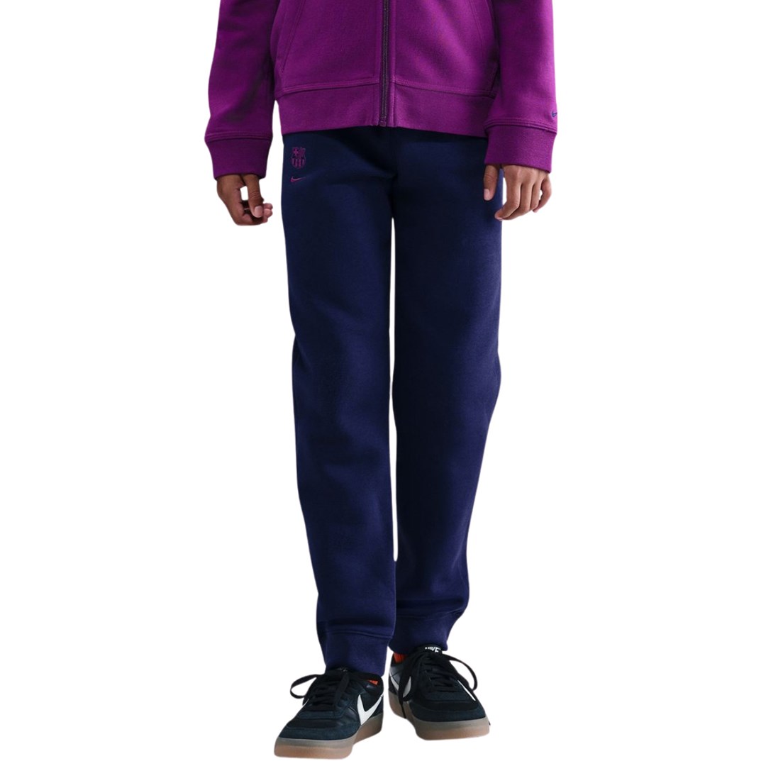 Otroške Nike FC Barcelona 25/26 Tech Fleece hlače, temno modre