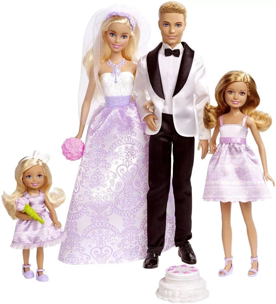 Barbie Poročni lutkovni set 4 kosov (JCW41)
