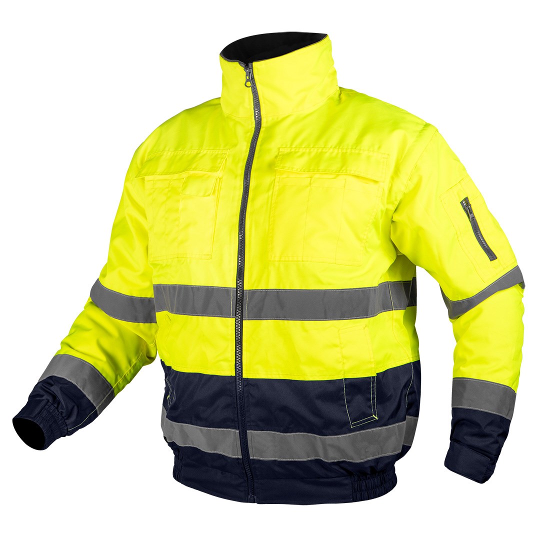 Otočena 3v1 delovna jakna NEO tools, rumeno-granatna, XL