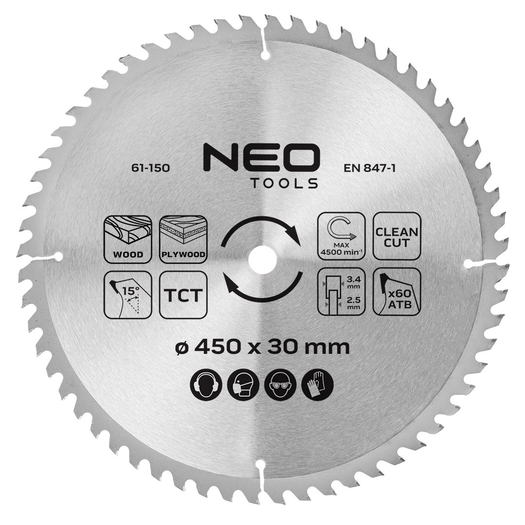 List krožne žage NOL 61-150, 450x30 mm, 60 zob