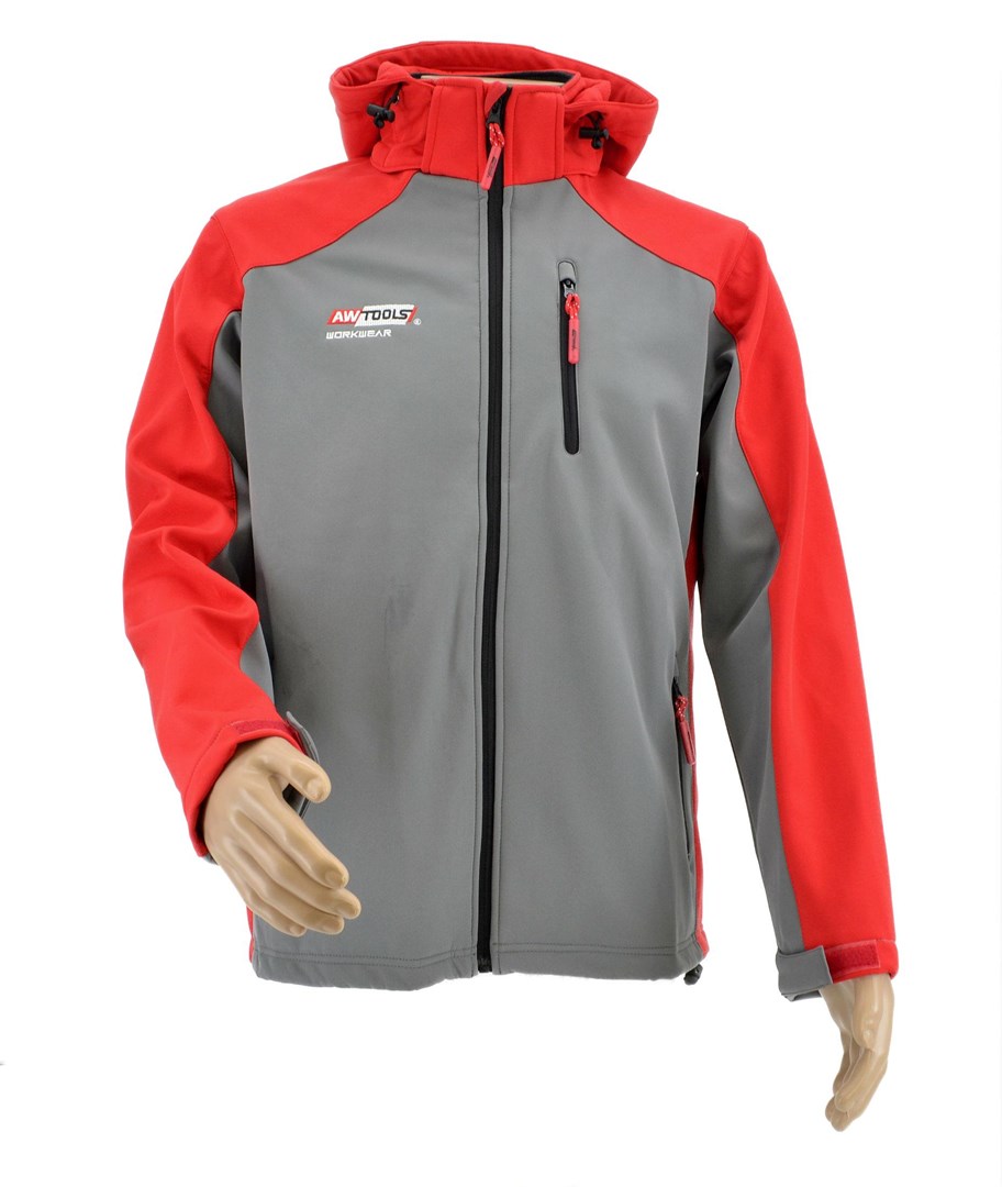 AWTOOLS T4 softshell jakna, rdeča/siva, velikost L