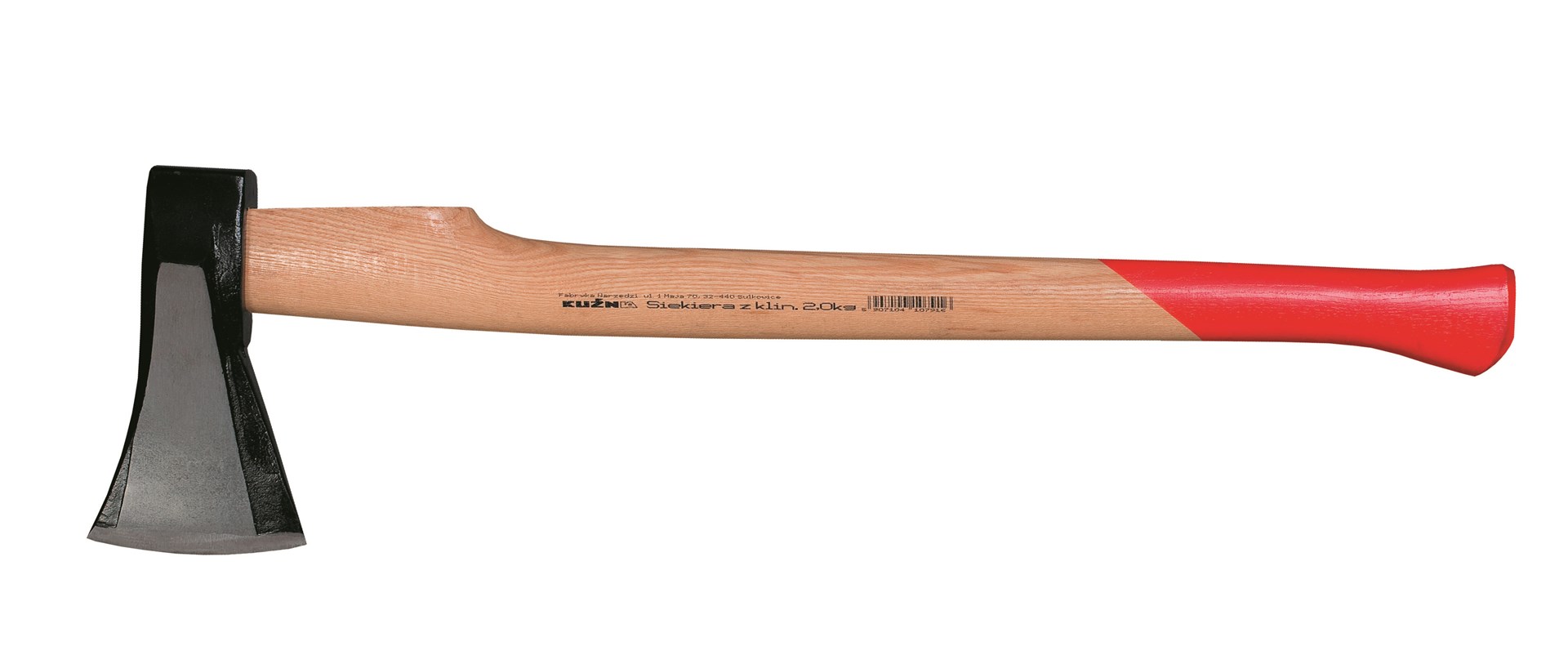 Sekira z zagozdo, leseni ročaj, 2.0kg, 650mm