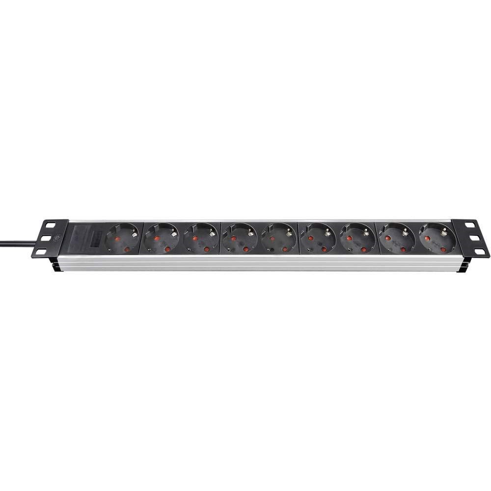 Brennenstuhl 19" Premium Alu-Line razdelilna letev, 9 vtičnic, 2m