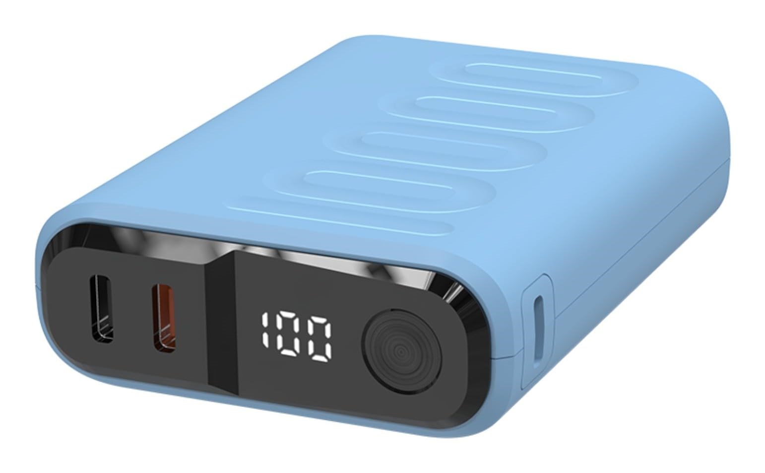 Powerbank realPower PB-10000C PD+ s 3x Type-C, ljubičasti