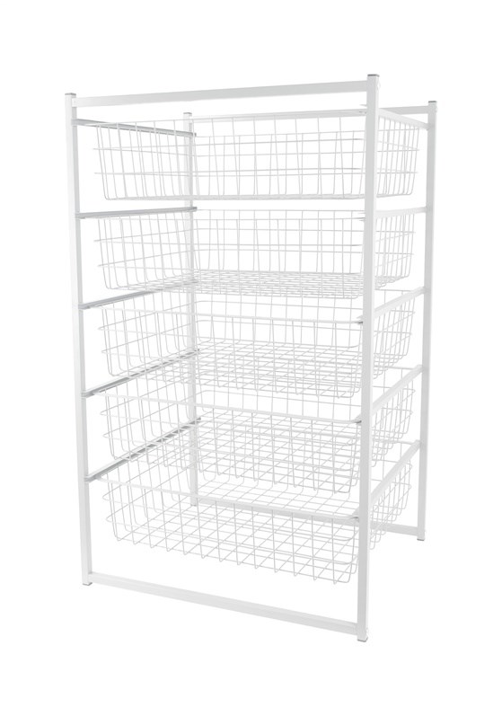 Predalnik za kopalnico NON TC-M49-5 WHITE, 5 nivojev, 89x45x55cm