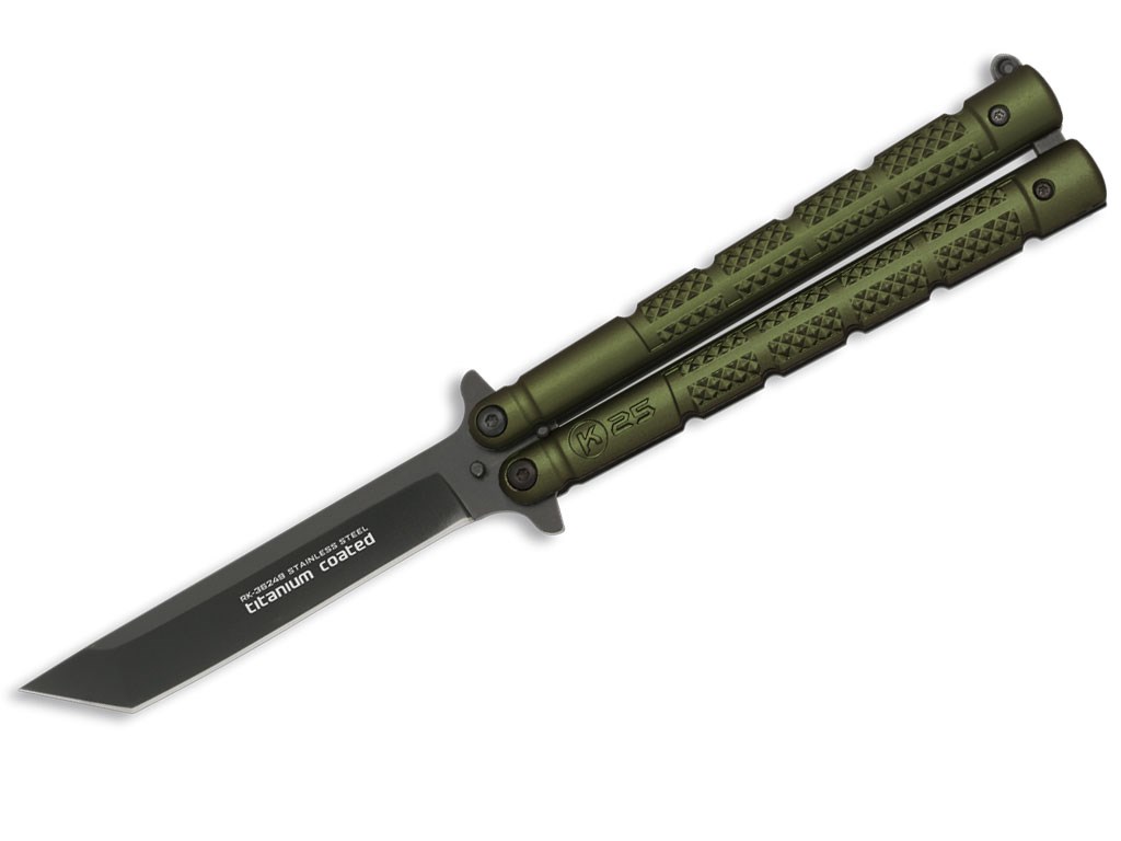 K25 36249 Balisong Green leptir-nož