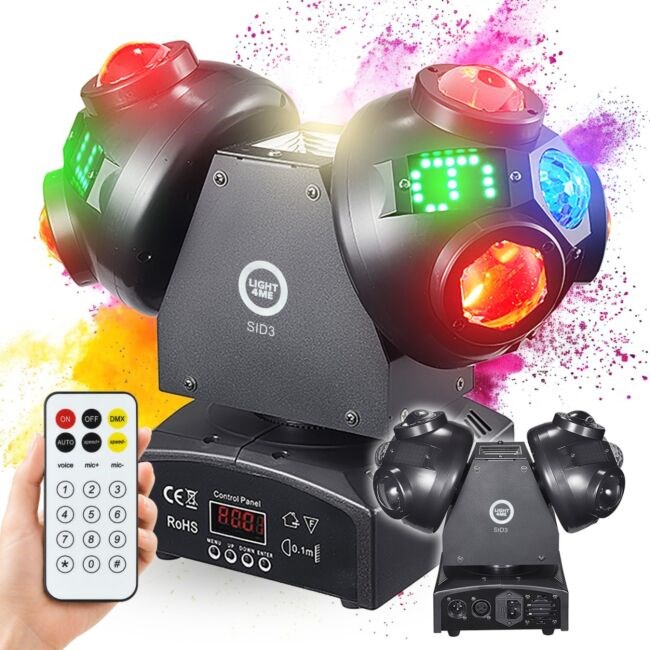 LIGHT4ME SID3 premikajoči multiefekt 4v1, LED