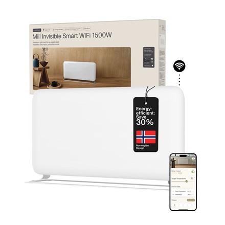 Mill WiFi Panel grelnik PA1500WIFI4A, 1500 W, bela, IPX4