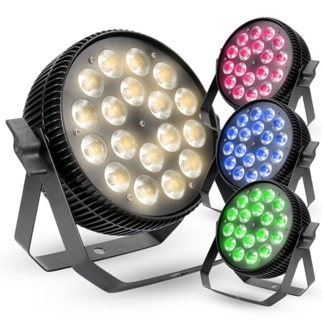 LIGHT4ME ALU TETRA RGBW PAR 18x10W LED reflektor
