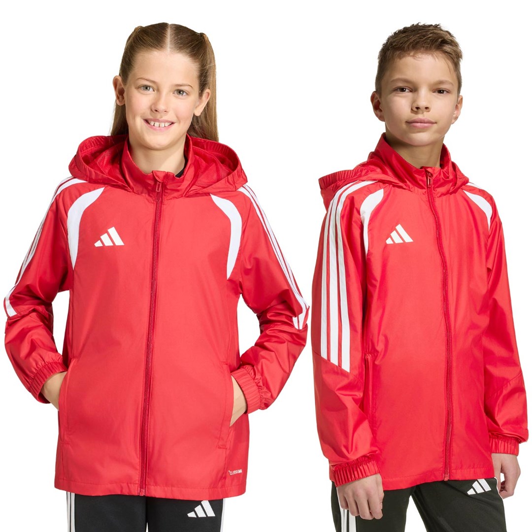 adidas Tiro 26 League Windbreaker jakna za otroke, rdeča, JY9724