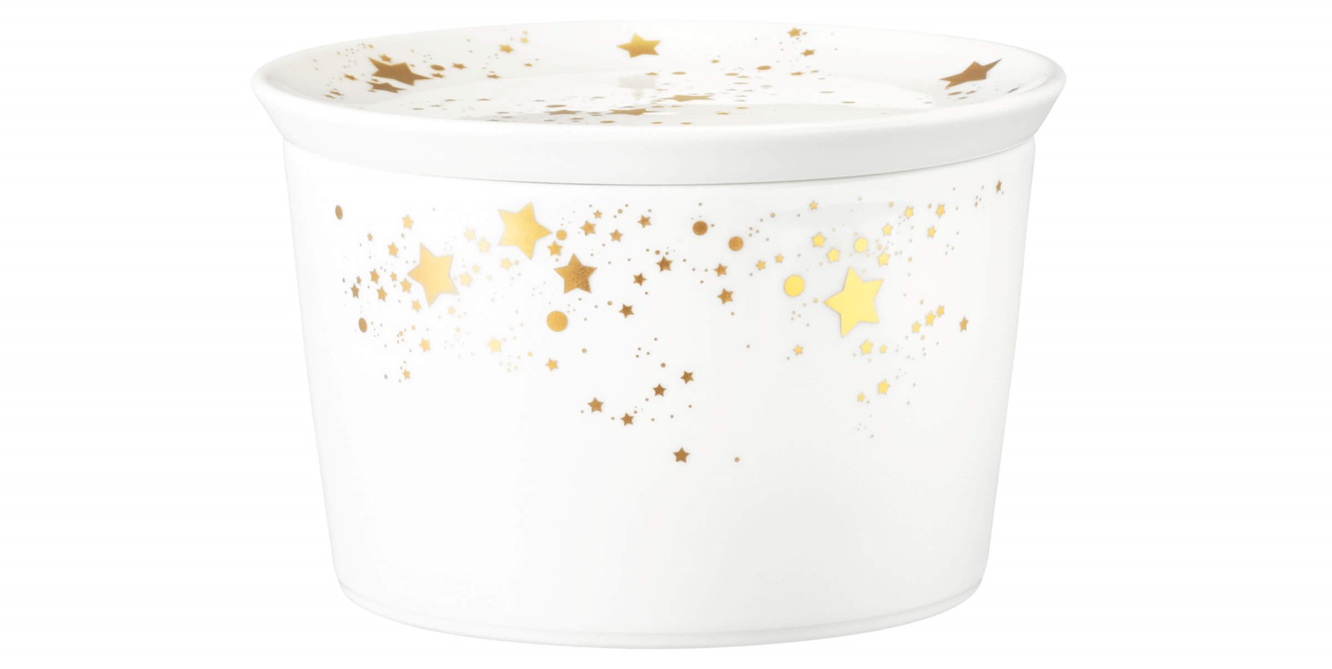 SELTMANN LIBERTY GOLDEN STARS skleda s pokrovom, 14x9 cm