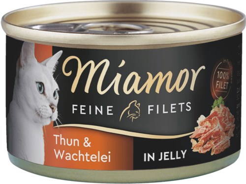 Miamor Feine Filets Tuna z prepelico - mokra hrana za mačke - 100 g