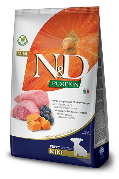 FARMINA N&D Pumpkin Mini Puppy Lamb suha hrana za pse, 2.5 kg