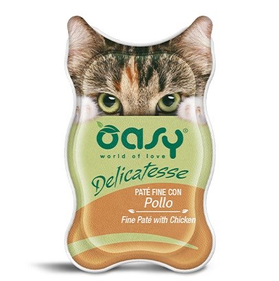 OASY Delicatesse Piščančji paštet - mokra hrana za mačke - 85g