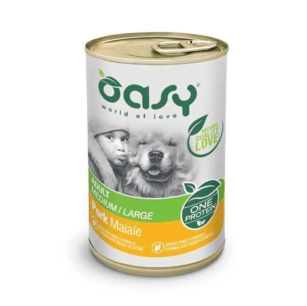 OASY One Protein Adult Medium/Large Svinjina - mokra hrana za pse - 400g
