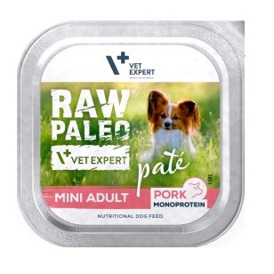 VETEXPERT Raw Paleo Pâte Mini Adult Pork - mokra pasja hrana - 150g