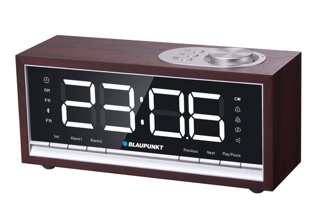 BLAUPUNKT CR60BT radio budilka z Bluetooth, rjava lesena