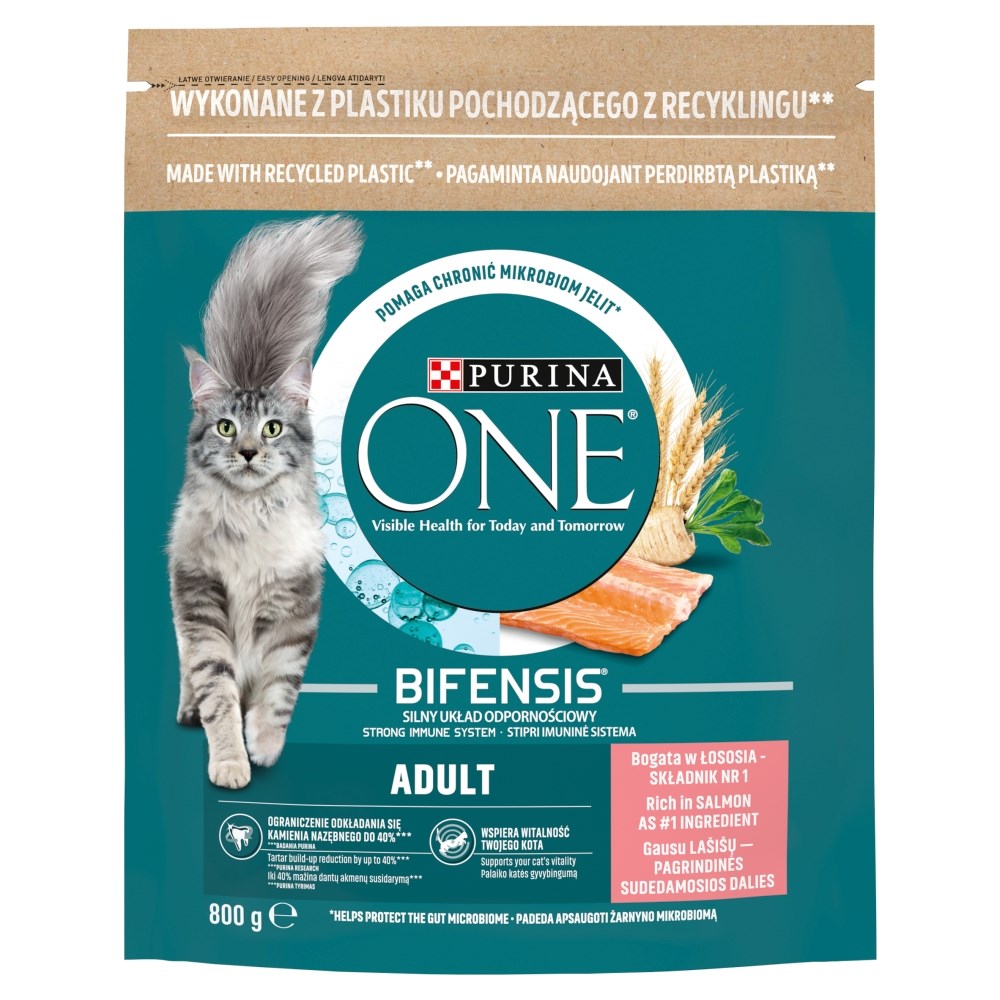PURINA One Bifensis Adult Losos - suha hrana za mačke - 800 g