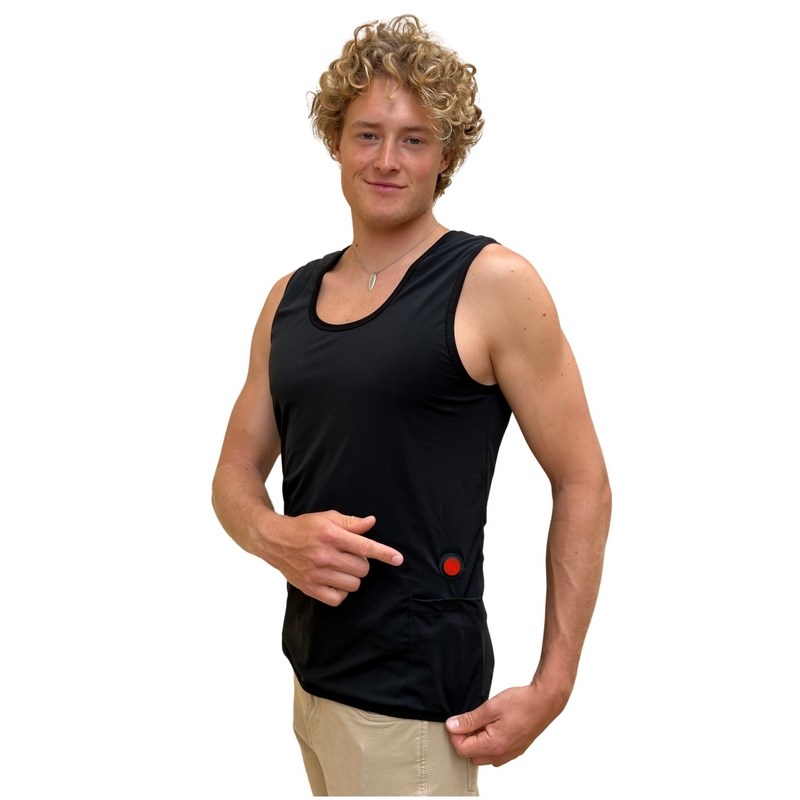 Glovii GV2XL ogrevana smučarska jakna, Unisex, črna/rdeča, XL