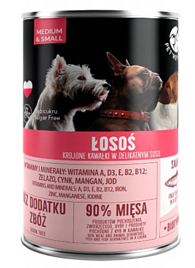 PET REPUBLIC Adult Medium & Small Losos - mokra hrana za pse - 400g
