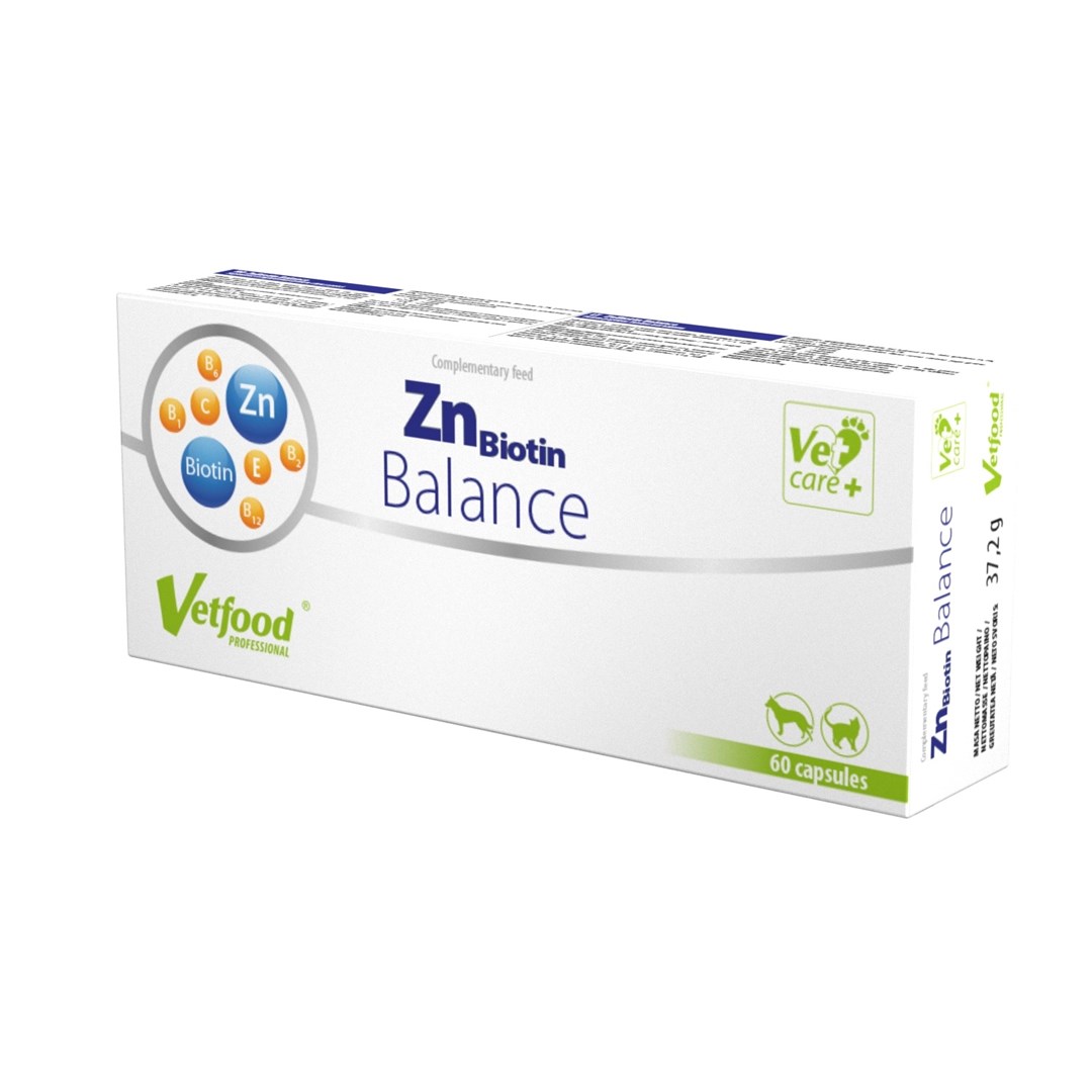 VETFOOD ZnBiotin Balance - vitamini za pse in mačke, 60 tablet