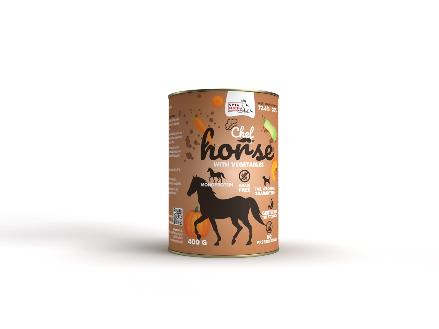 SYTA MICHA Horsemeat with vegetables - hrana za pse (400g)