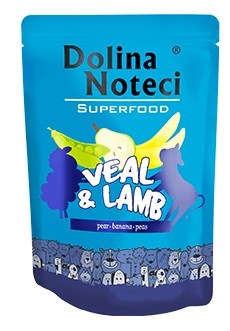 Dolina Noteci Superfood - telečje in jagnječje - mokra pasja hrana - 300 g