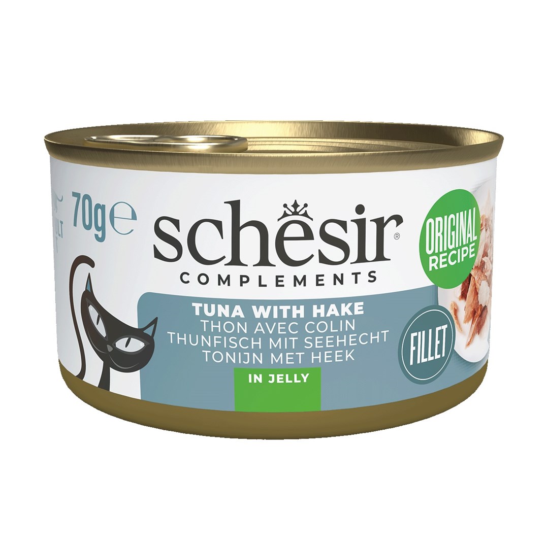 SCHESIR Complements Tuna s Hake v želeju - mokra hrana za mačke - 70g