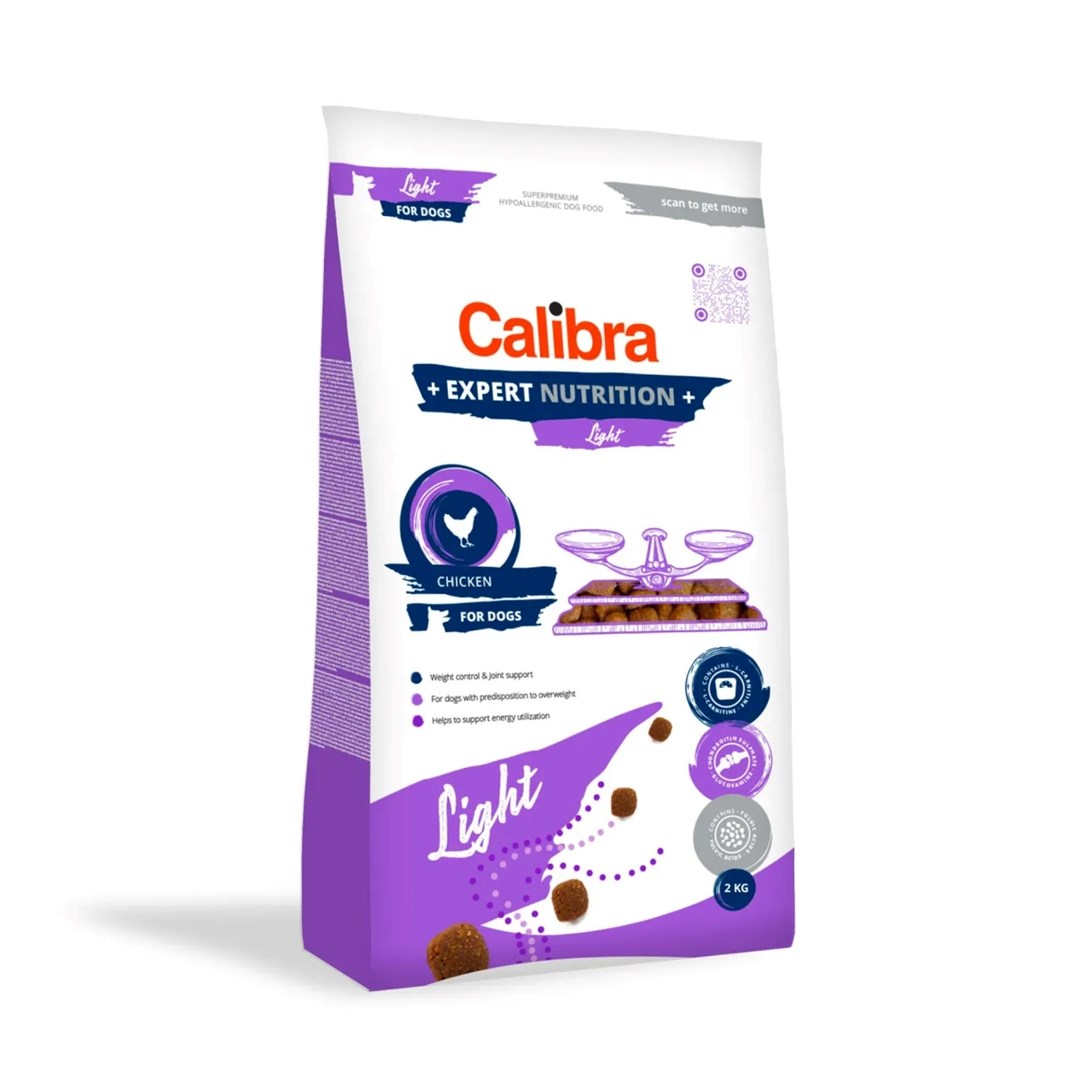CALIBRA Dog Expert Light - Suha hrana za pse za nadzor telesne teže, 2 kg