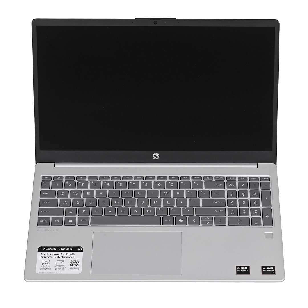 HP OmniBook 3 Prijenosno Računalo 15-FN0105D, 15.6" FHD Touch, AMD Ryzen AI 5 330, 16GB RAM, 512GB SSD, Windows 11, Srebrna (REPACK)