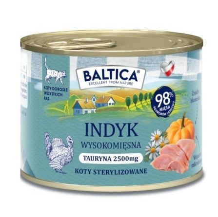 BALTICA Smaki regionów Mokra hrana za mačke Puranj z jagnjetino, 185g