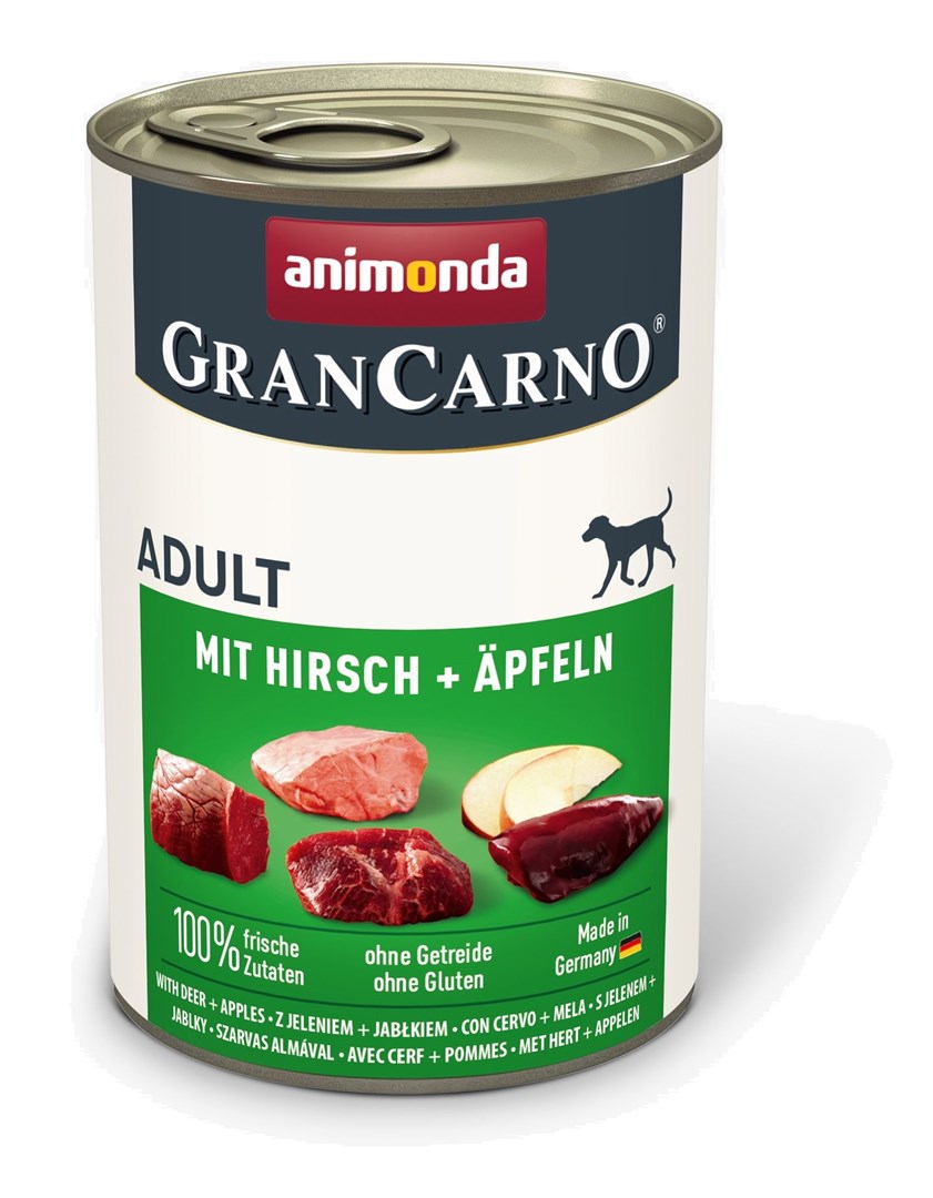 ANIMONDA GranCarno mokra hrana za odrasle pse - govedina z jelenom in jabolkom, 400g