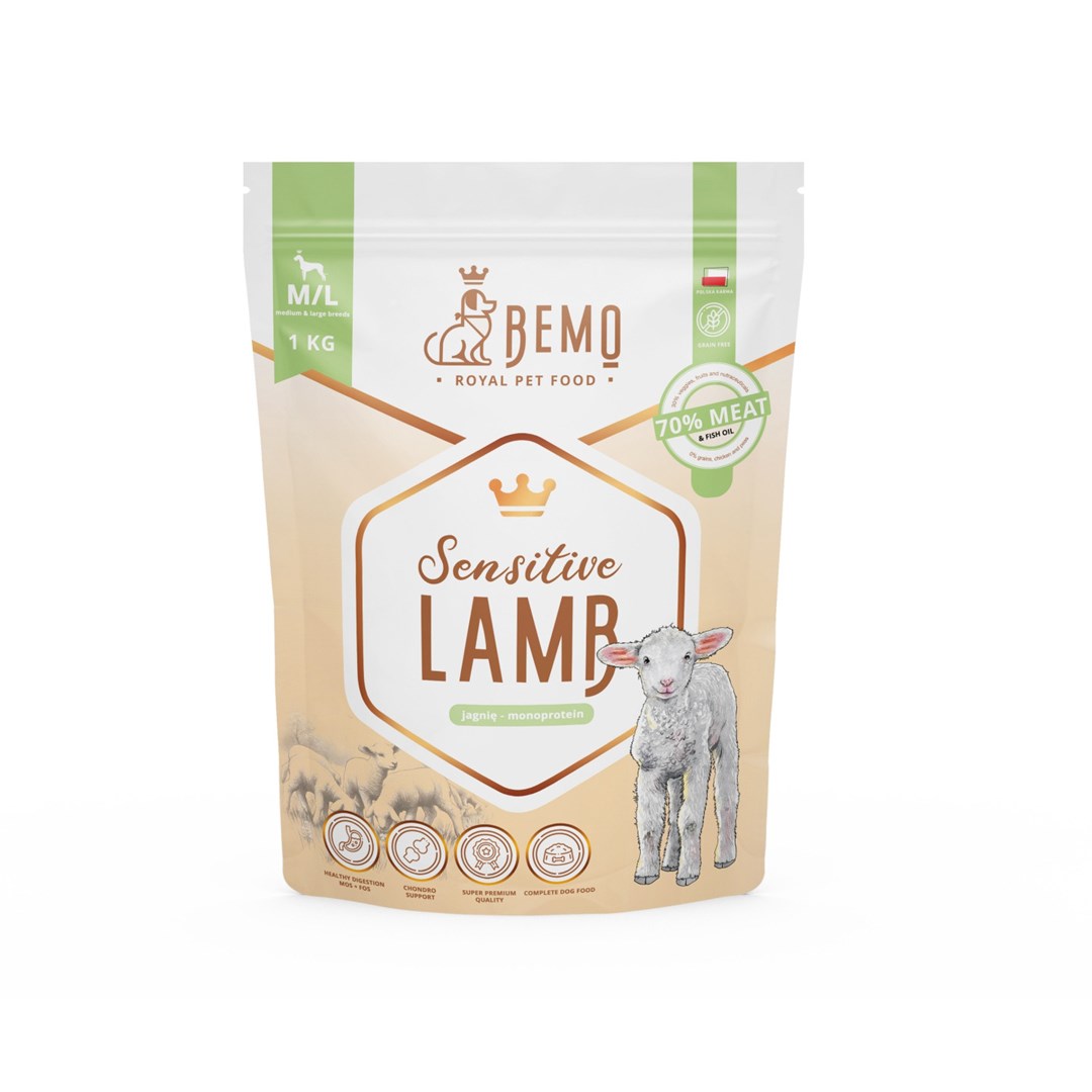 BME Sensitive Lamb Medium/Large Mono - suha hrana za pse, 1 kg