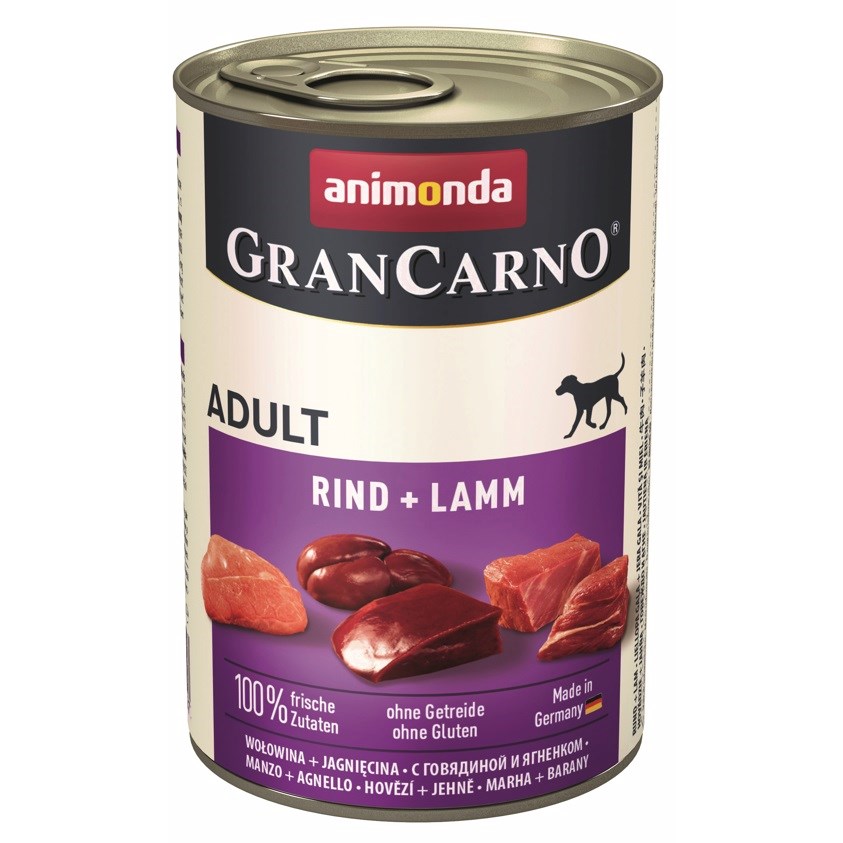ANIMONDA GranCarno Adult Govedina in jagnjetina - Mokra hrana za pse - 400 g