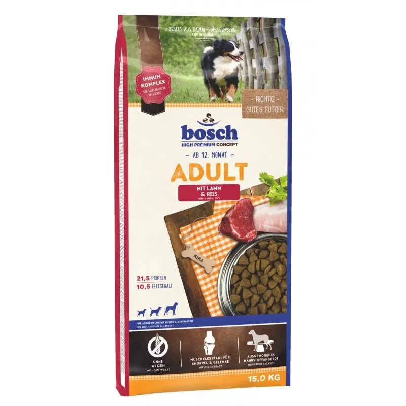 Pasja hrana Bosch ADULT MIT LAMM & REIS 15 kg