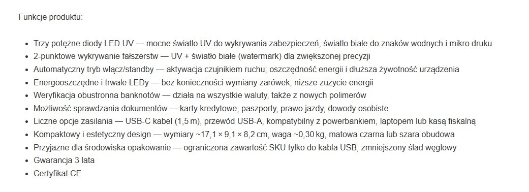 Safescan 75 LED UV tester bankovcev - SFN
