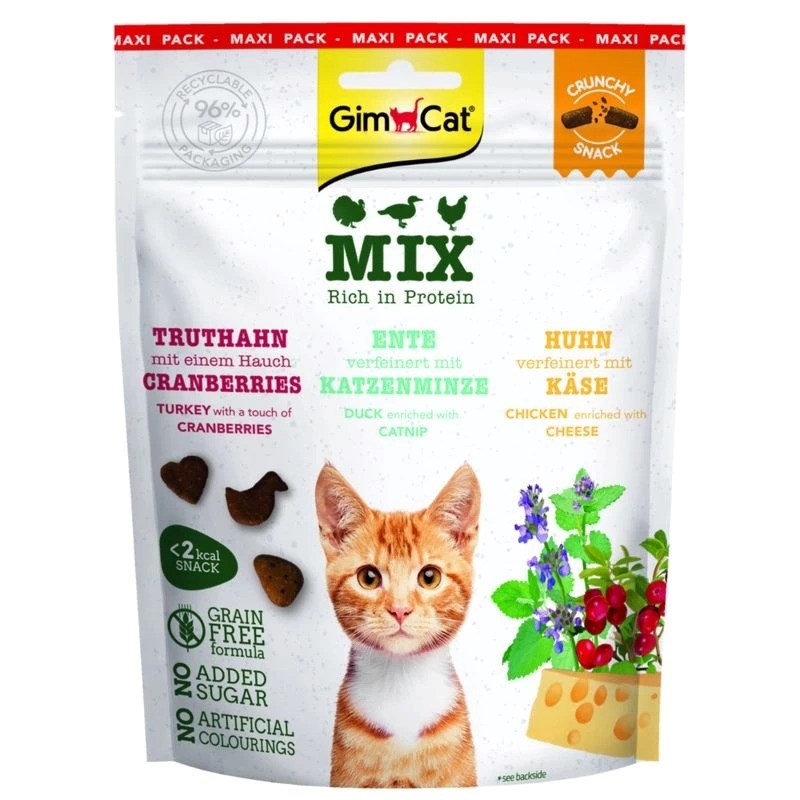 Gimcat Crunchy Snacks Protein Rich Mix – priboljški za mačke, 140g