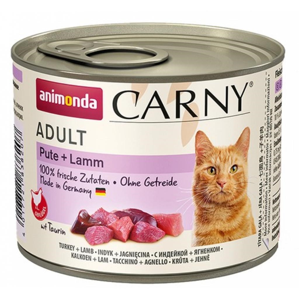 ANIMONDA Carny Adult puran in jagnjetina - mokra hrana za mačke, 200 g