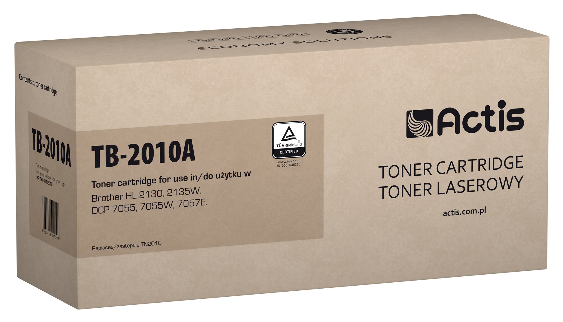 Actis Združljiv Toner za Brother TN-2010, črn, 1000 strani