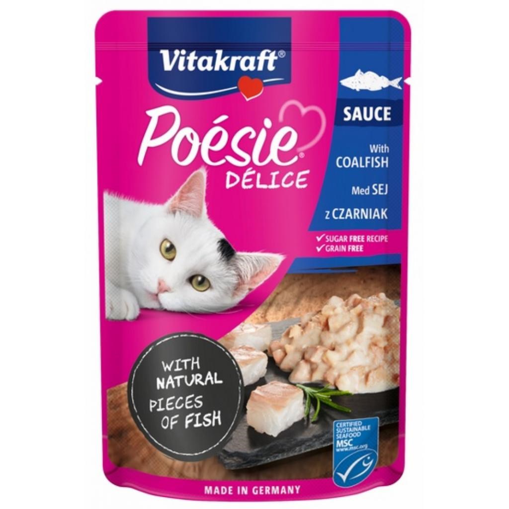 VITAKRAFT Poesie Delice mokra hrana za mačke, črni ribji file, 85 g